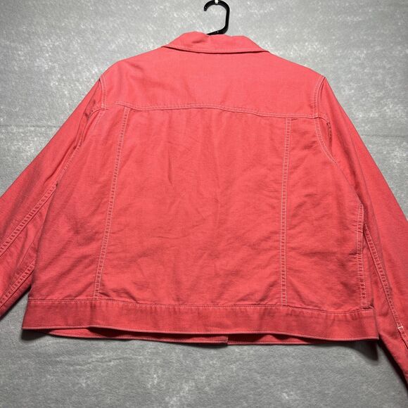 Eddie Bauer Coral Lightweight Button Down Jacket  Linen Blended Size:  X-Large - Picture 5 of 12